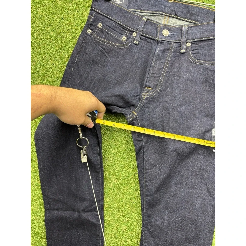 Abercrombie & Fitch Jeans Mens 29x30 Felix Super Skinny Dark Wash Black Denim